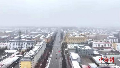 “神州北极”漠河迎今秋首场大雪 开启8个月超长冰雪季