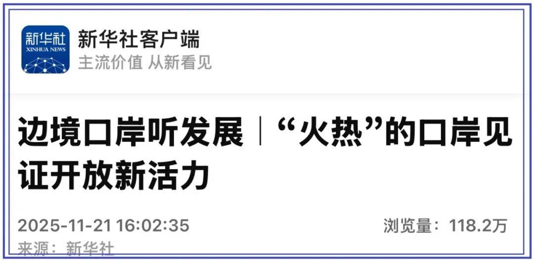 边境口岸听发展|“火热”的口岸见证开放新活力